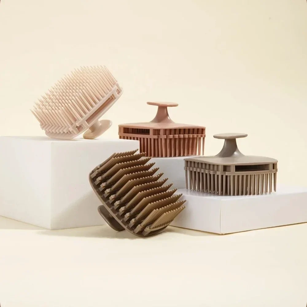 Hair Care Dandruff - Soft Silicone Scalp Massager Shampoo Brush