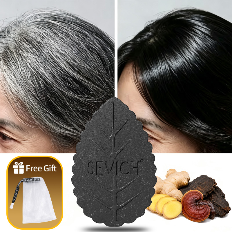 Black Shampoo Soap Bar Gray Ha - Hair Care Organic recension och pris